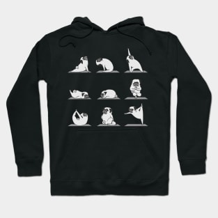 Pug Yoga B&W Hoodie